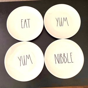 Rae Dunn dessert plate set of 4